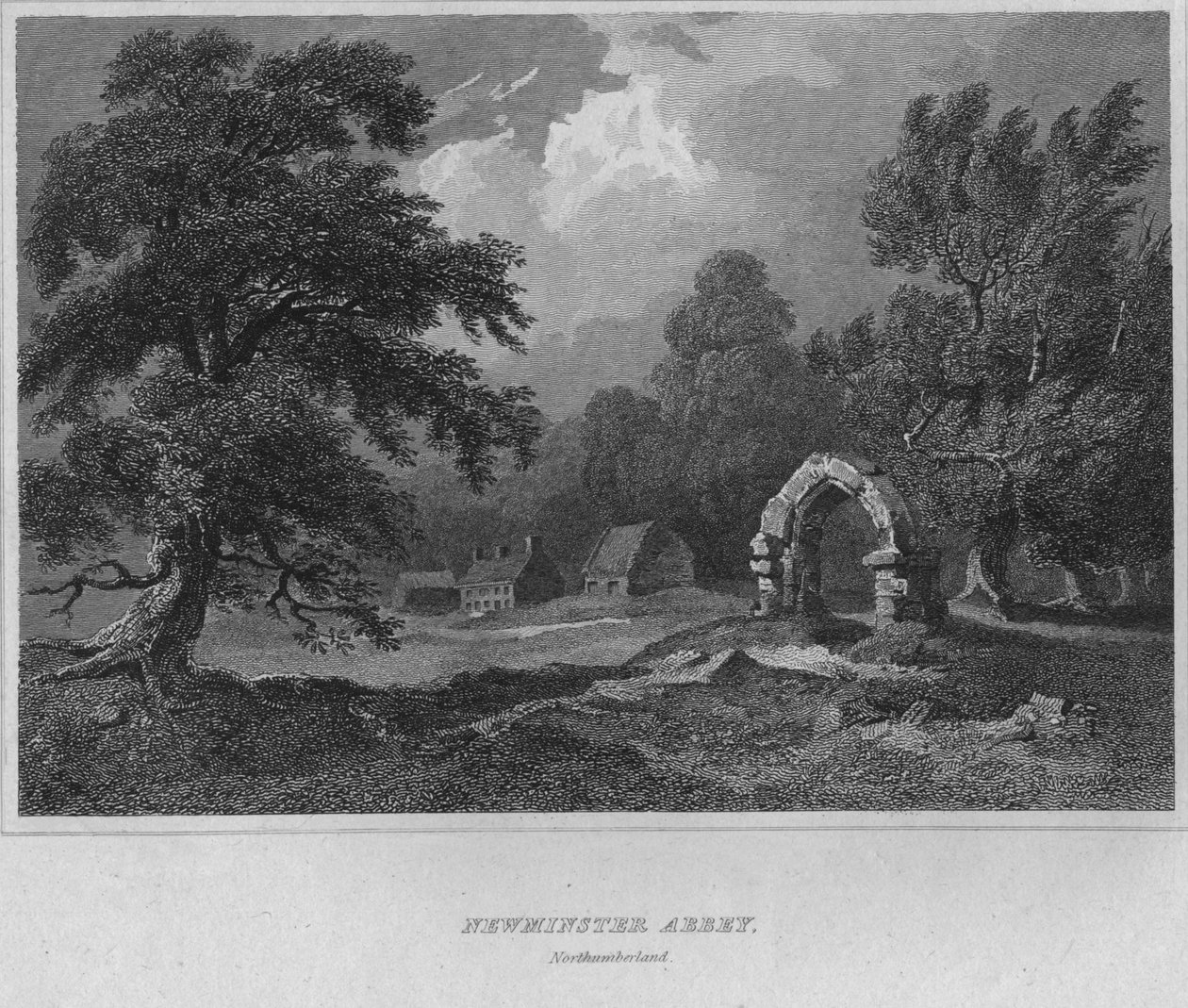 Abadia de Newminster, Northumberland, 1814 de John Greig