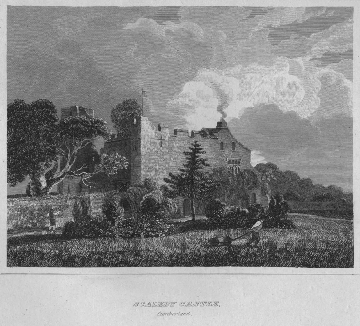 Castelo de Scaleby. Cumberland, 1814 de John Greig