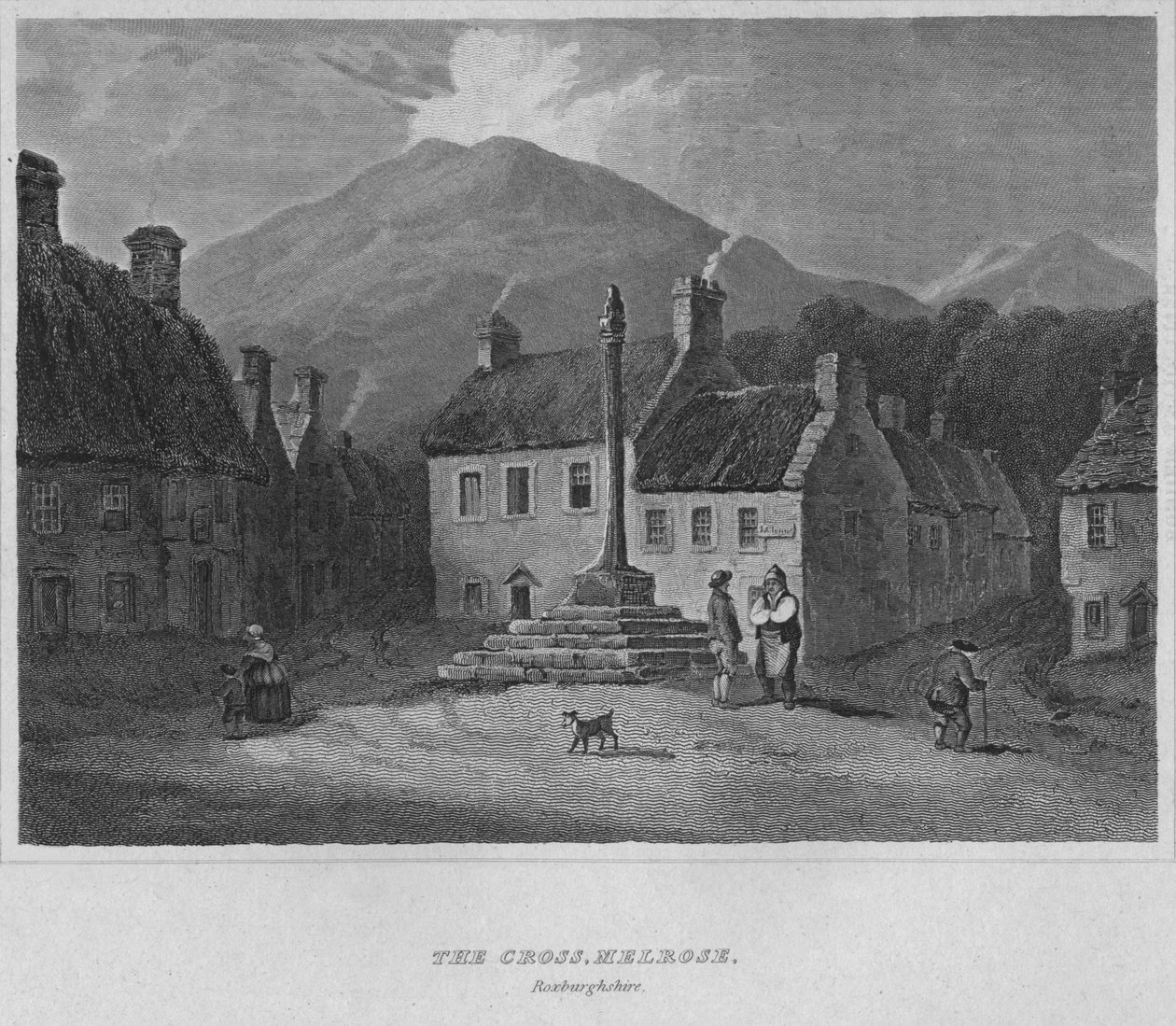 A Cruz, Melrose, Roxburghshire, 1814 de John Greig