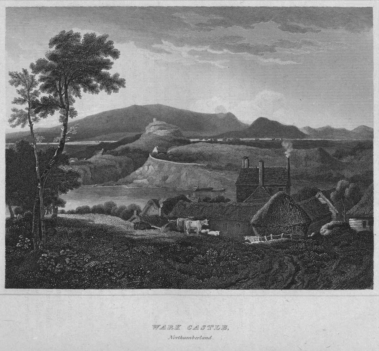 Castelo de Wark, Northumberland, 1814 de John Greig