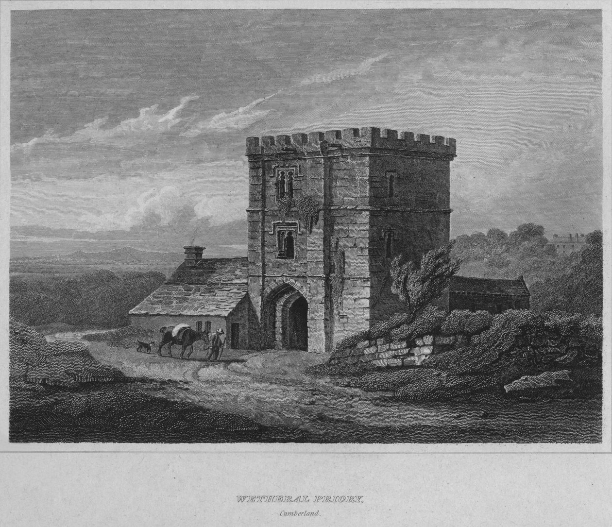 Priorado de Wetheral, Cumberland, 1814 de John Greig