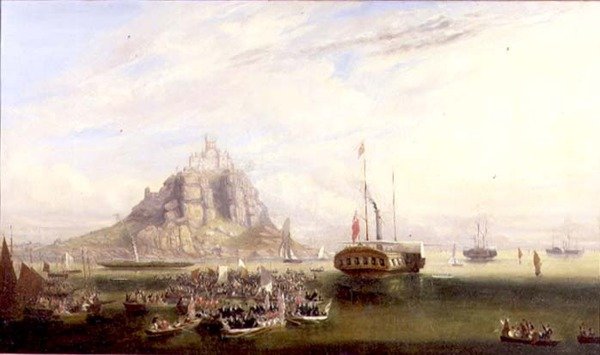 A partida da Rainha Vitória e do Príncipe Alberto do Monte de São Miguel de John Grenfell Moyle