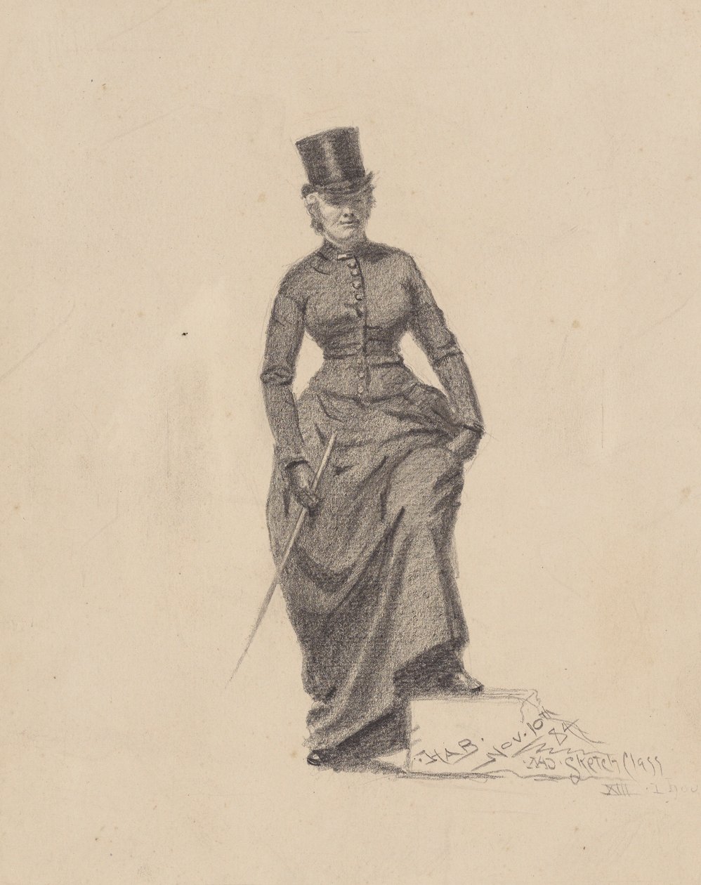 Senhora com uma Cultura Equestre de John Haberle