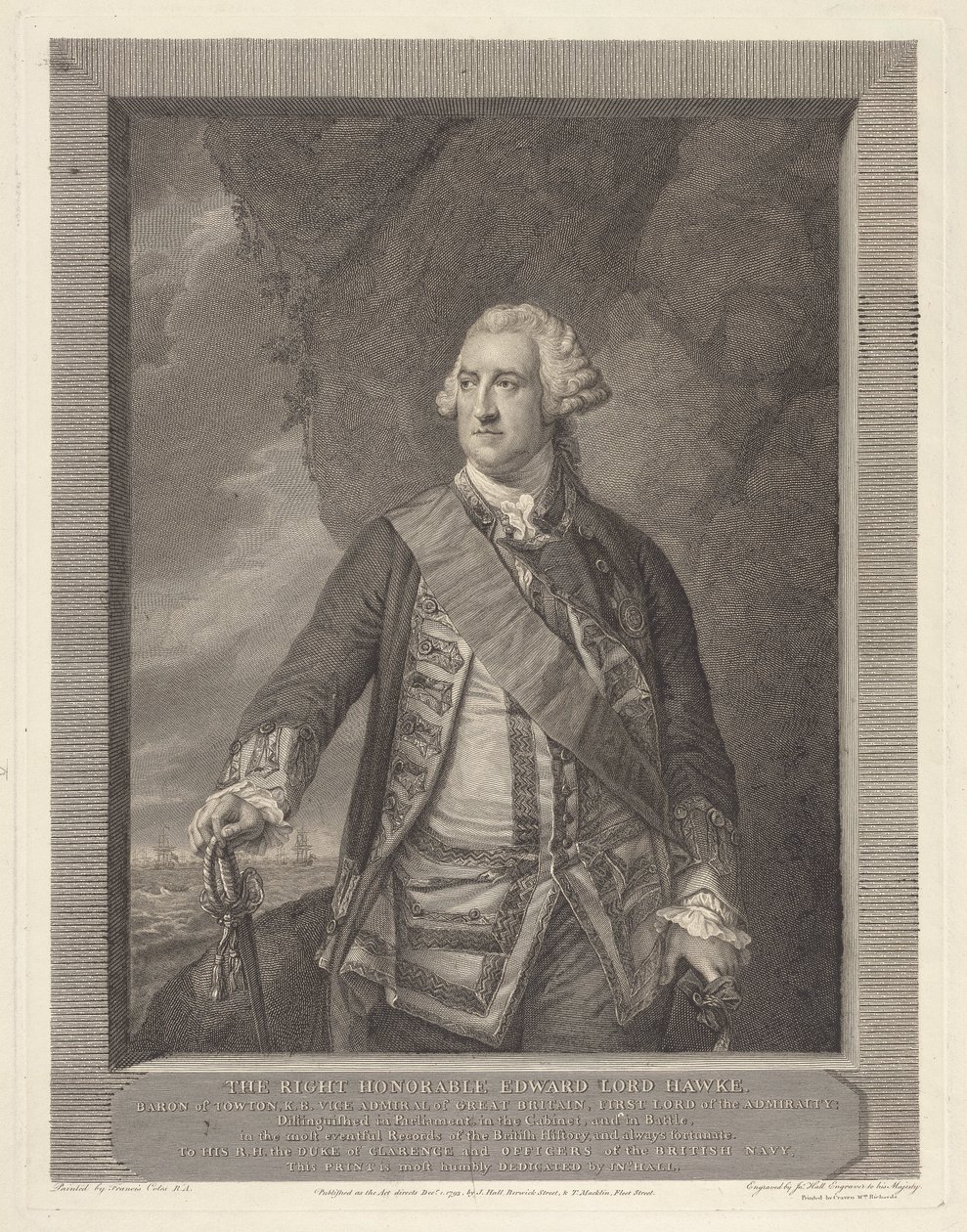O Honorável Edward Lord Hawke (1705-1781) de John Hall