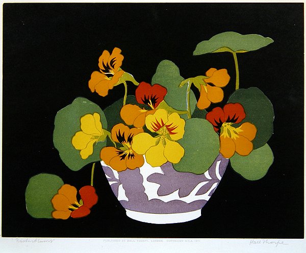 Nastúricos (xilogravura) de John Hall Thorpe