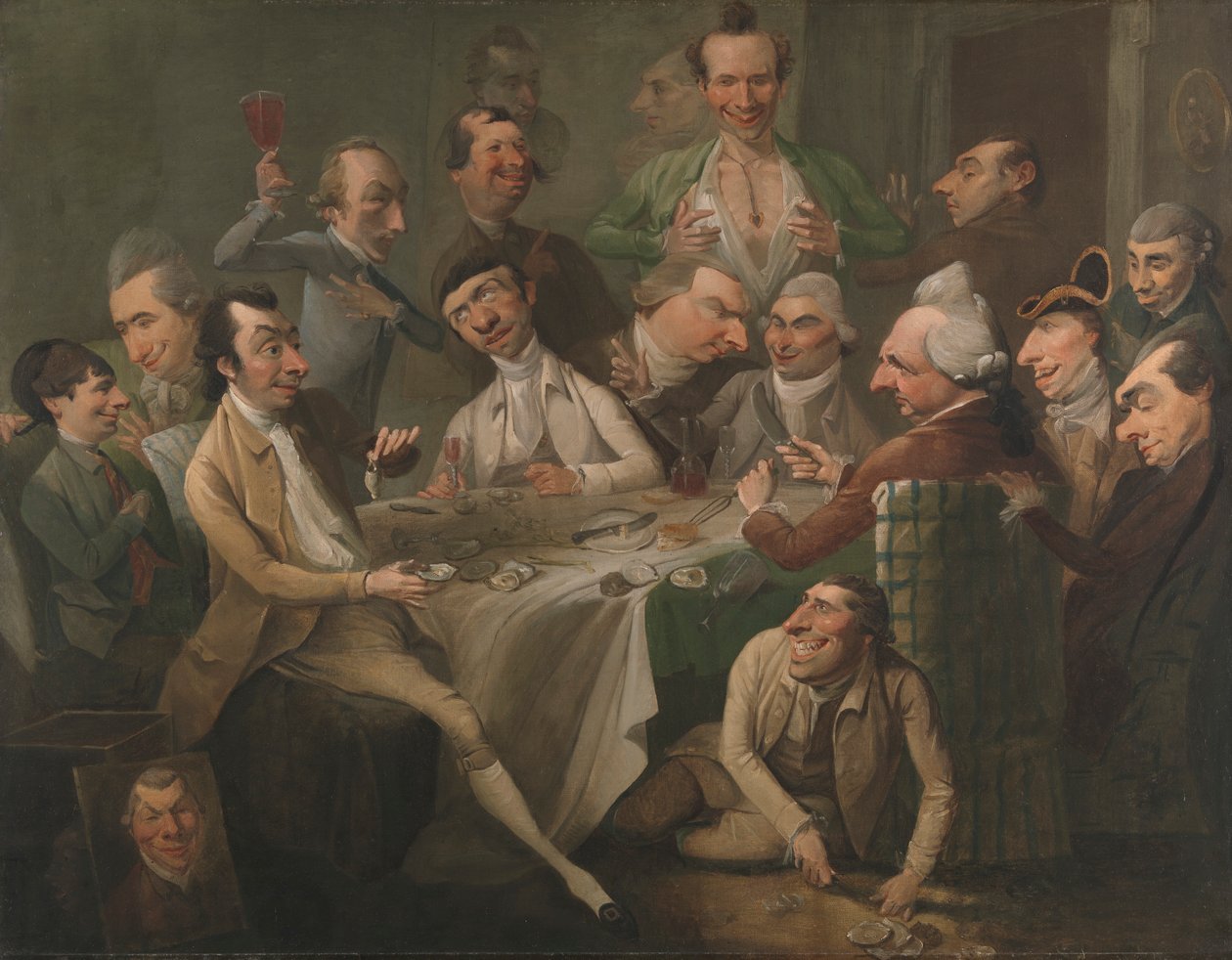 Um grupo de caricatura de John Hamilton Mortimer