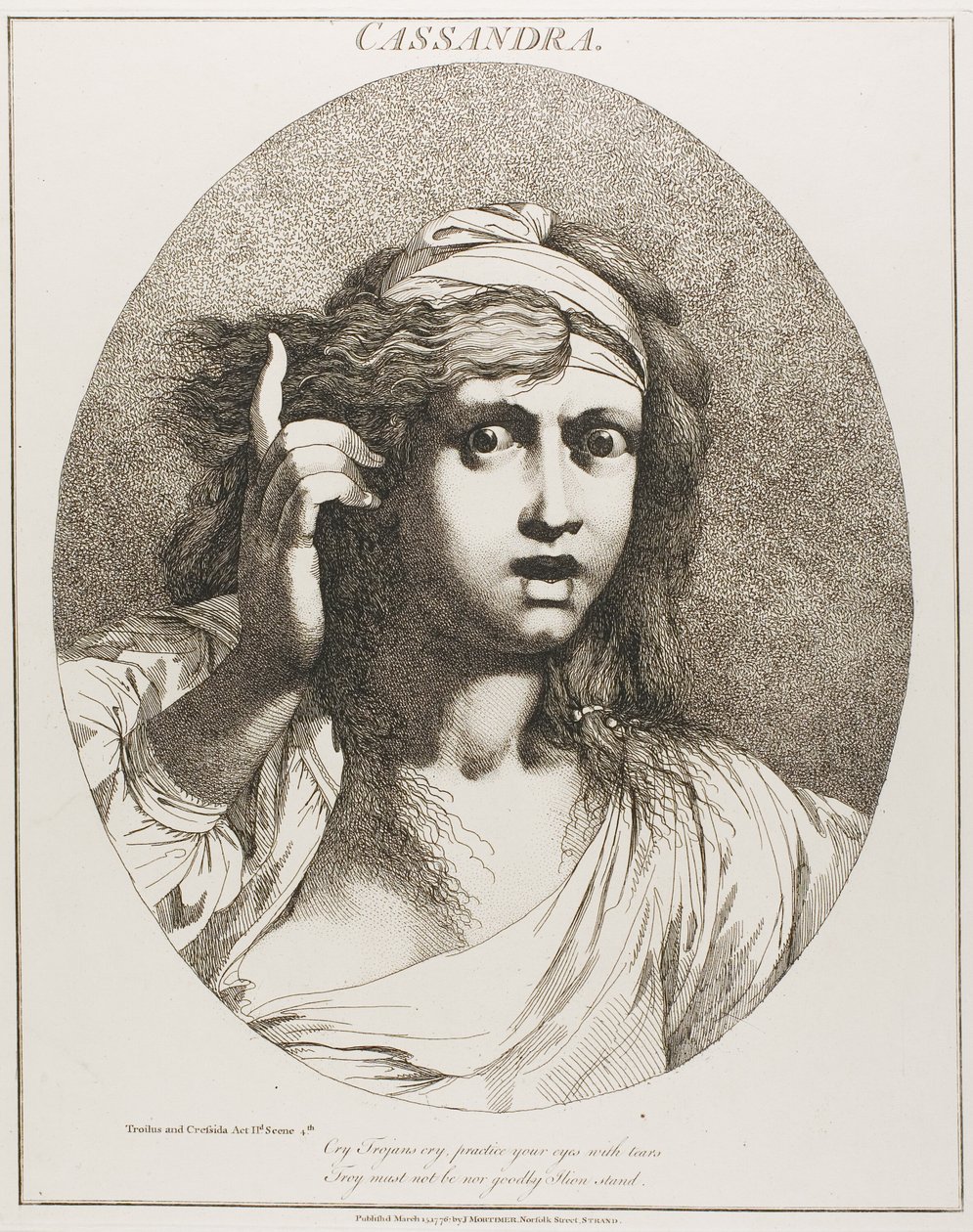 Cassandra, de Doze Personagens de Shakespeare de John Hamilton Mortimer