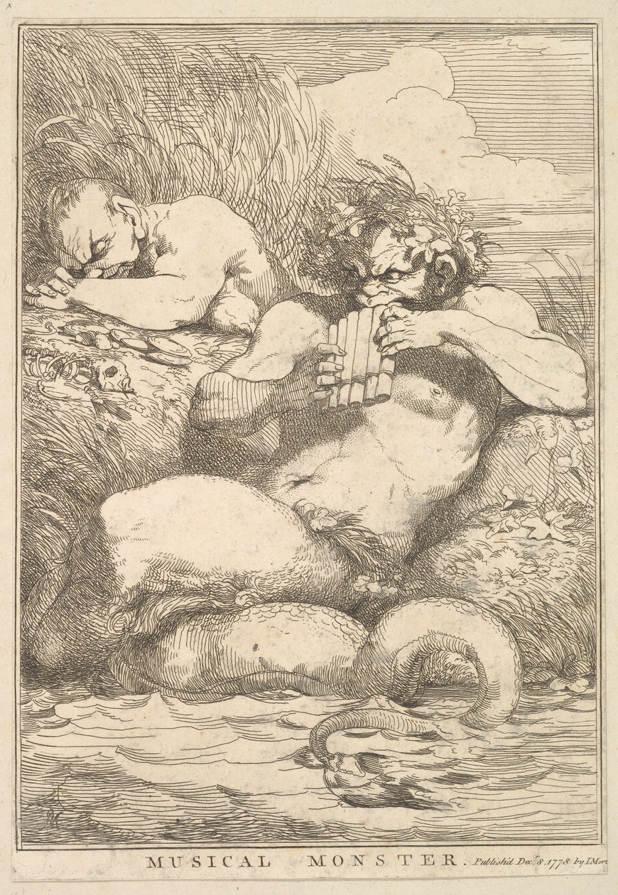 Monstro musical de Fifteen Etchings, dedicado a Sir Joshua Reynolds, 8 de dezembro de 1778. de John Hamilton Mortimer