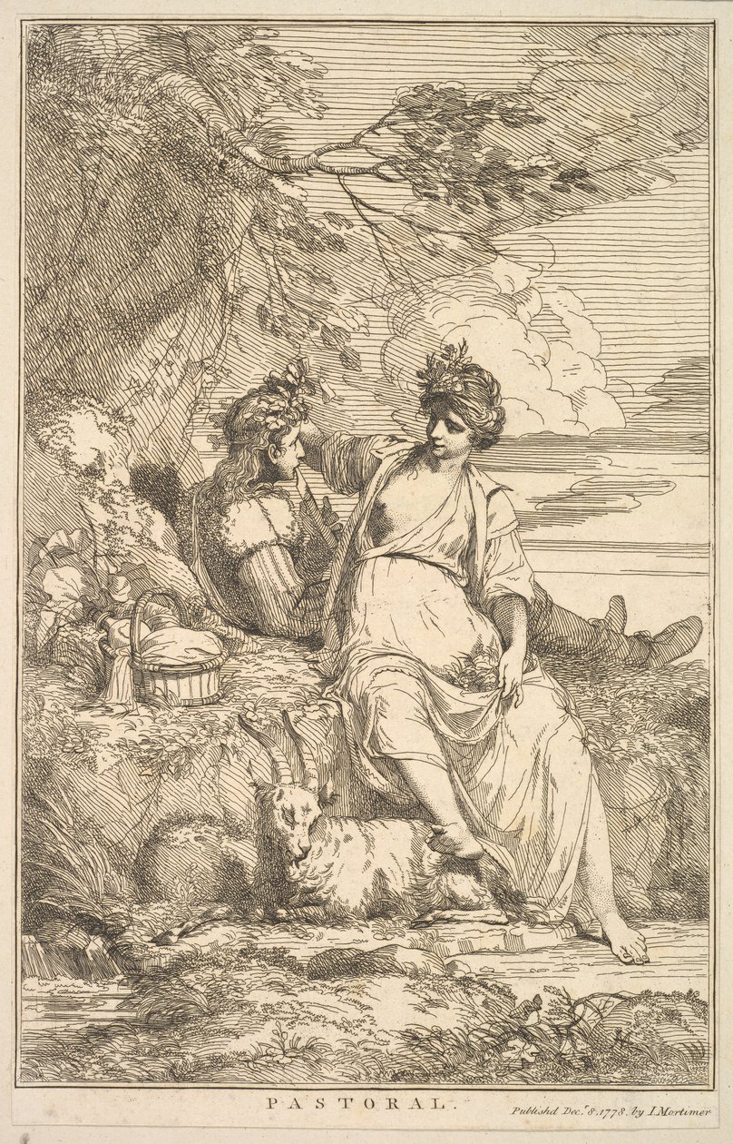 Pastoral de quinze gravuras dedicadas a Sir Joshua Reynolds, 8 de dezembro de 1778. de John Hamilton Mortimer