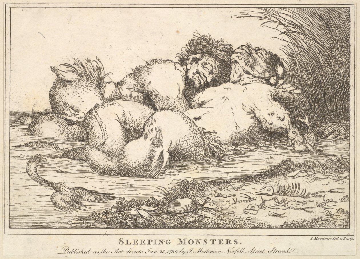 Monstros Adormecidos, 25 de janeiro de 1780. de John Hamilton Mortimer