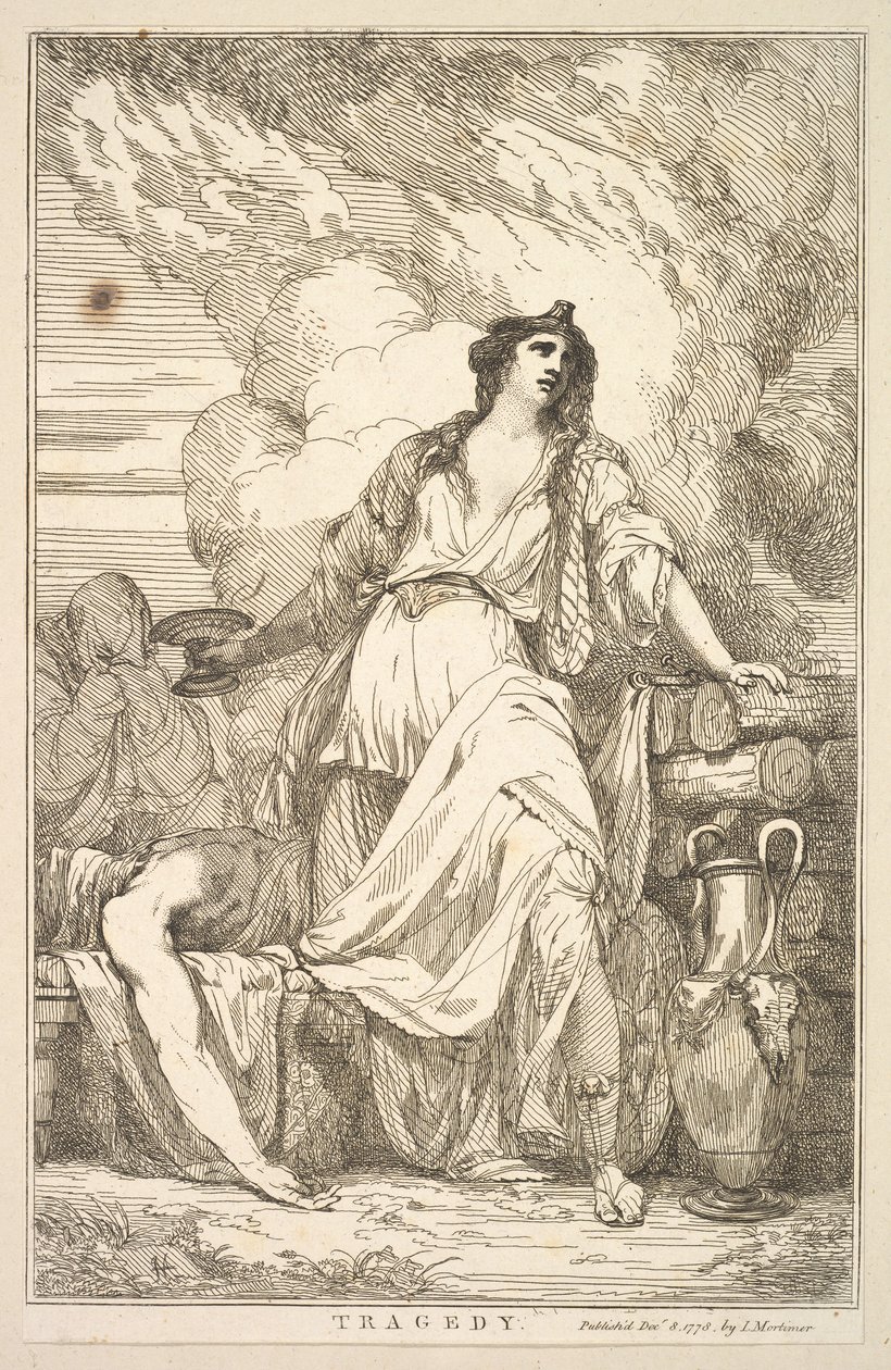 Tragédia de quinze gravuras dedicadas a Sir Joshua Reynolds, 8 de dezembro de 1778. de John Hamilton Mortimer