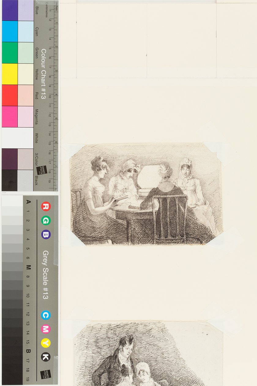 Um Momento Tranquilo (caneta e tinta no papel) de John Harden