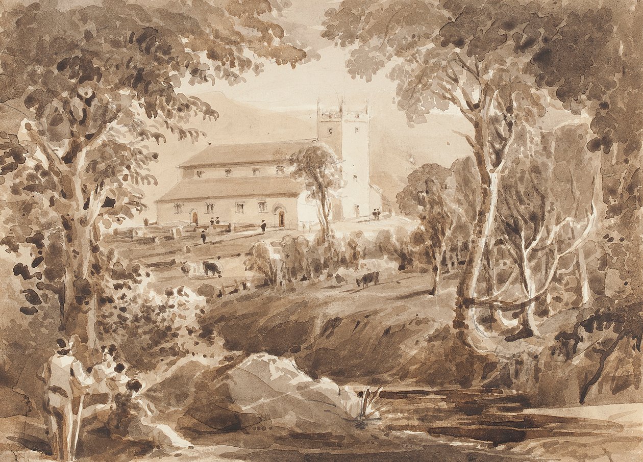Ambleside Church, Cumbria (wc no papel) de John Harden