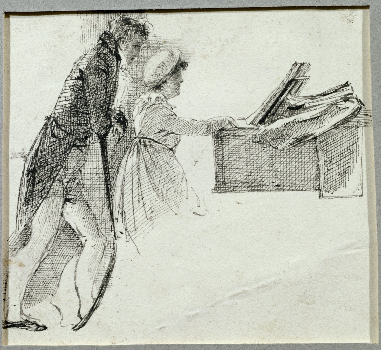 No piano (tinta no papel) de John Harden