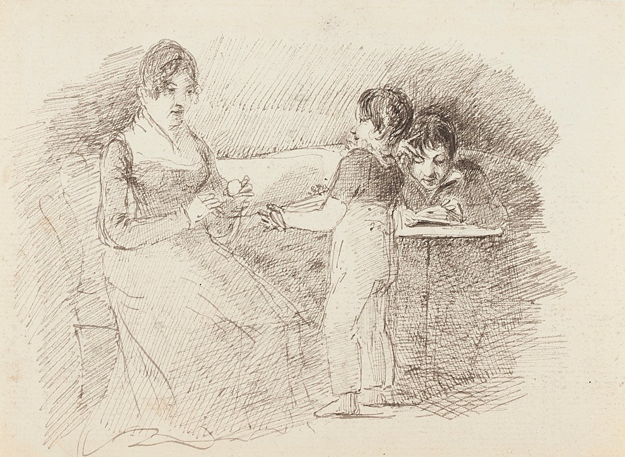 Menino segurando lã, 1843 de John Harden