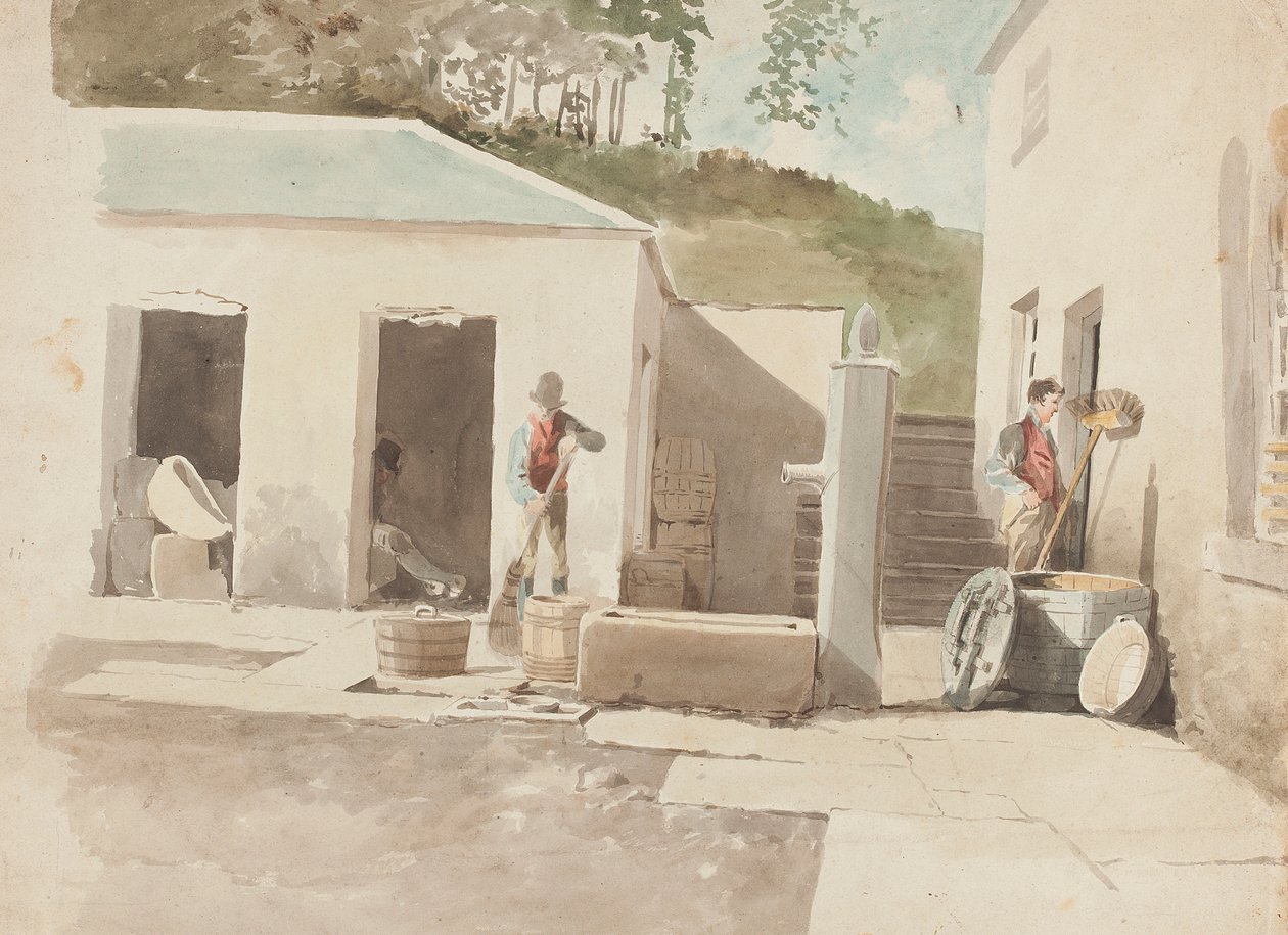 Brathay Yard, Lake District, Cumbria (wc no papel) de John Harden