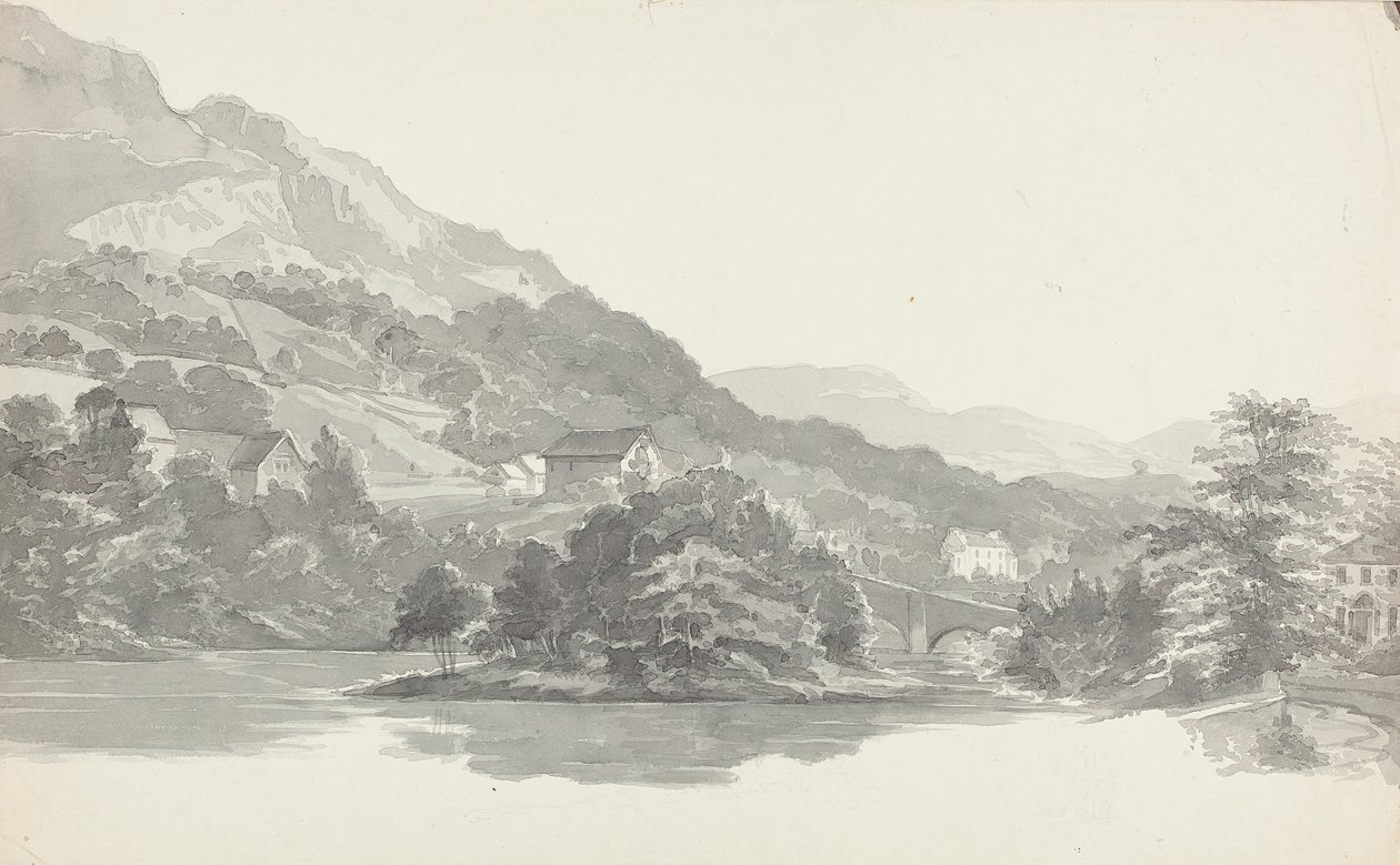 Ponte, distrito do lago, Cumbria (wc no papel) de John Harden