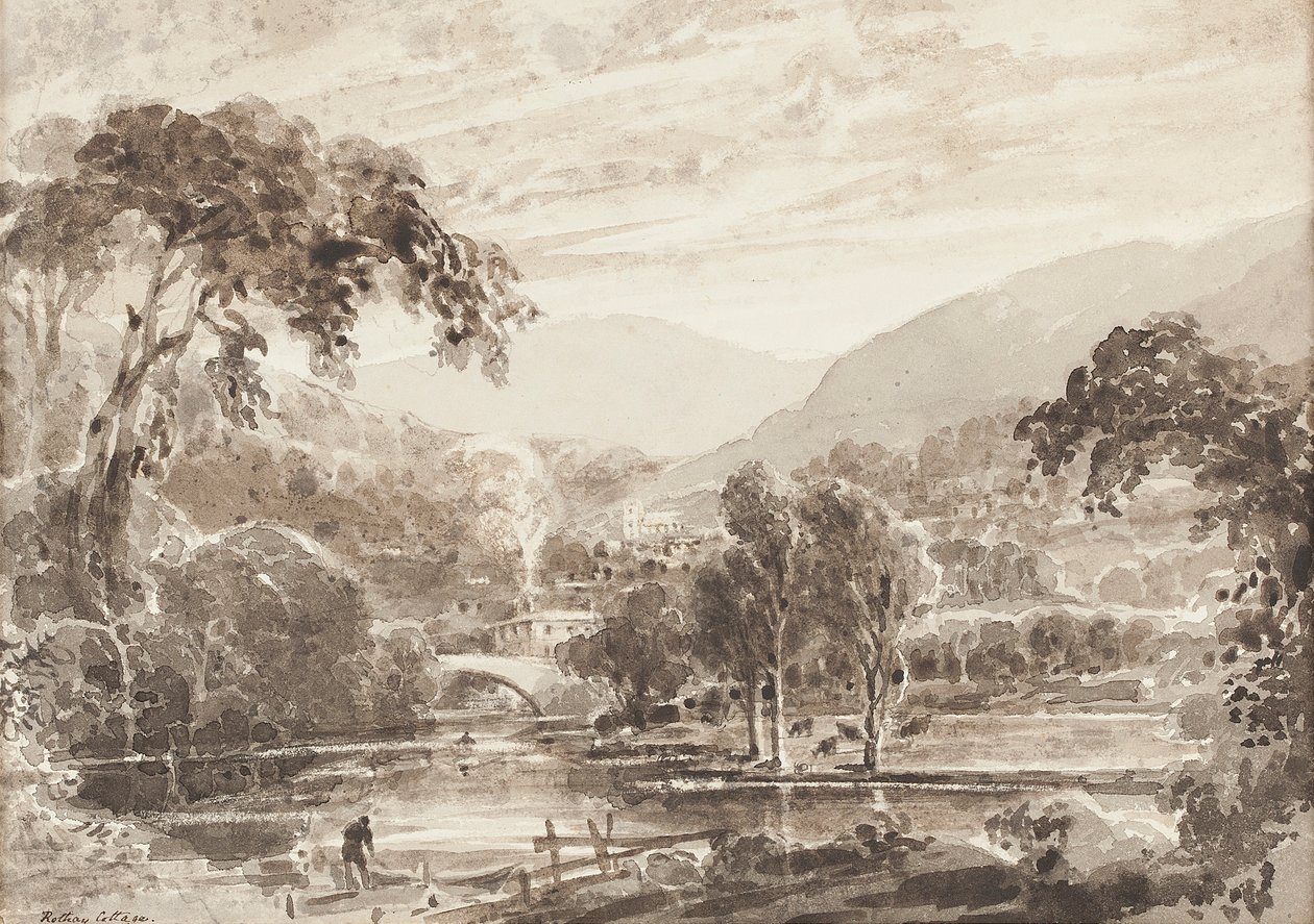 Ponte Rothay, Lake District, Cumbria (wc no papel) de John Harden