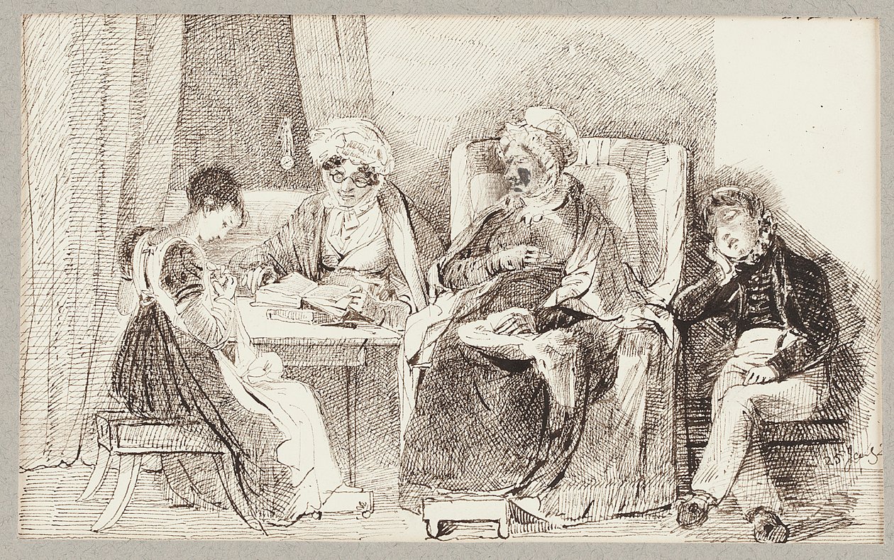 Doente e descansando, 1824 de John Harden