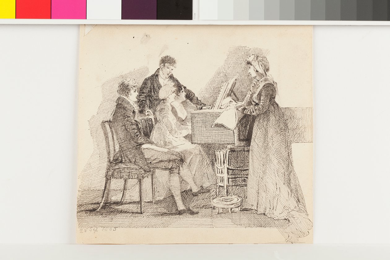 The Concert, 25 de setembro de 1805 (caneta e tinta no papel) de John Harden