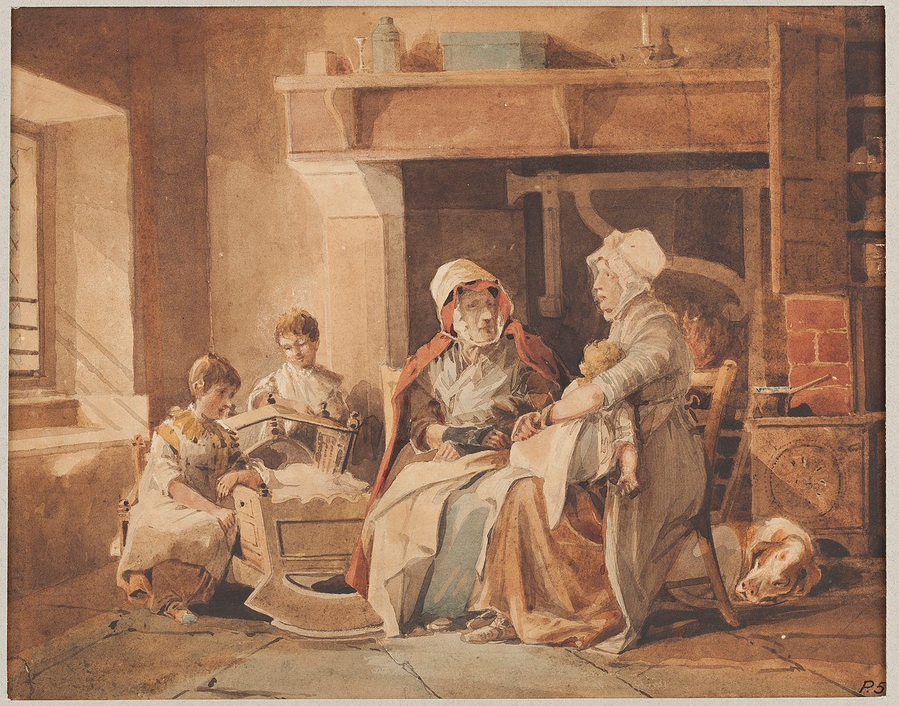 The Village Doctoress, 1820 (wc no papel) de John Harden