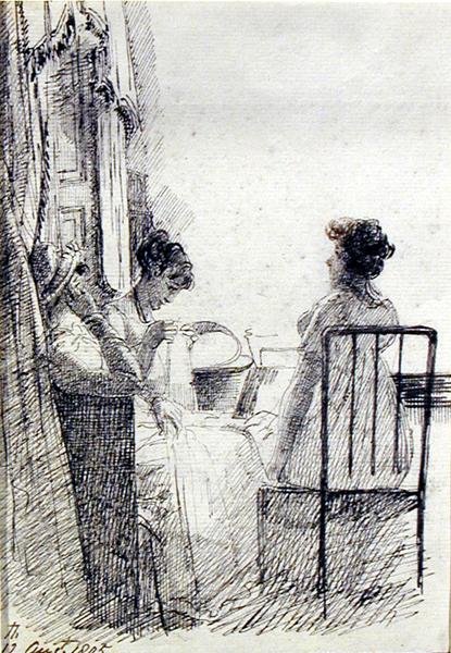 Mulheres Sentadas junto a uma Janela de John Harden