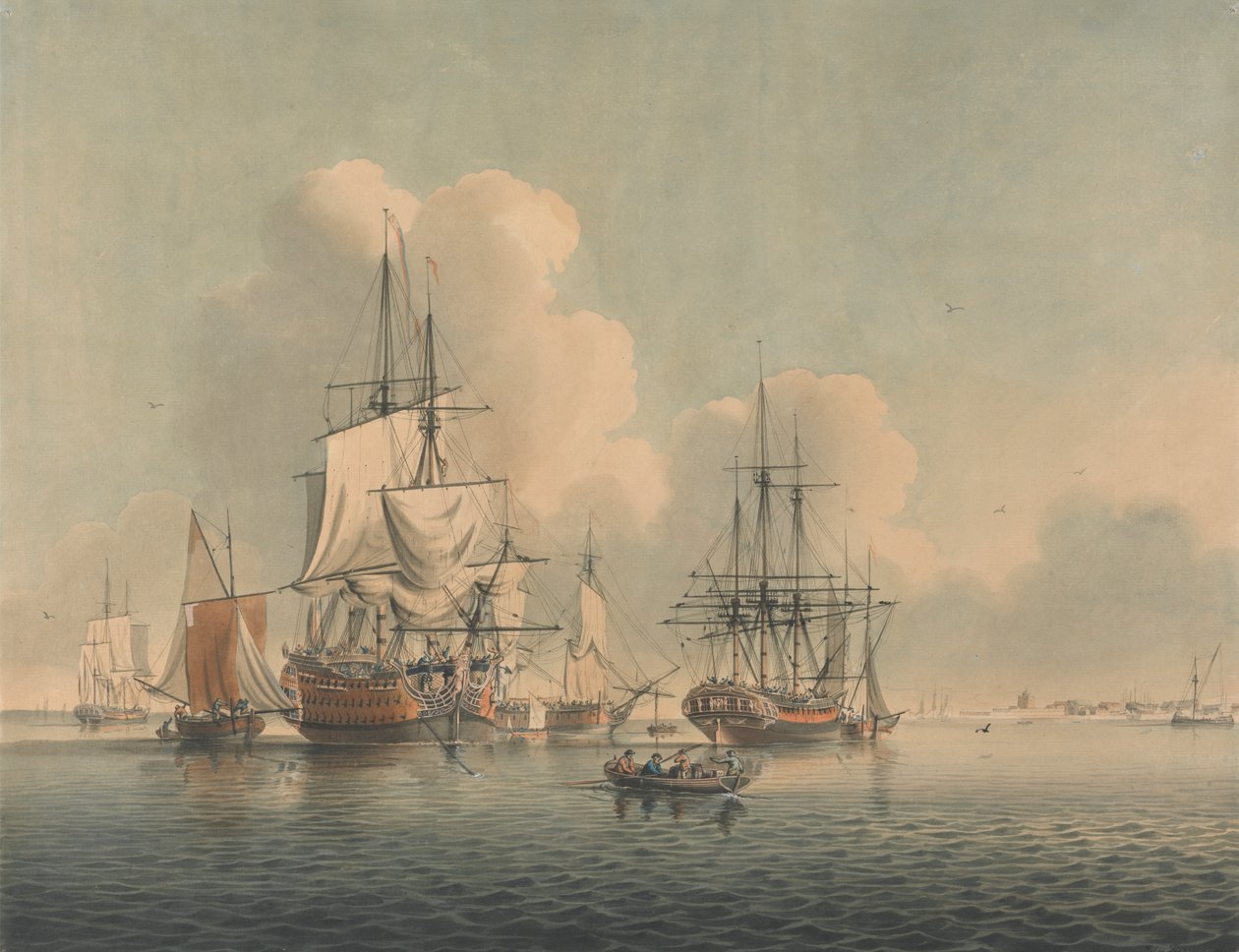 Homens de Guerra deitados fora de Sheerness de John Harris