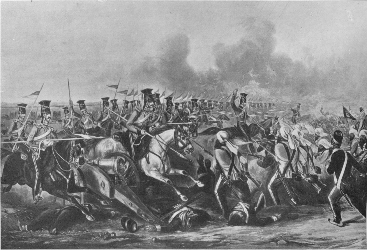 Carga das 16as Rainhas Próprias Lanceiras na Batalha de Aliwal, 28 de janeiro de 1846, 1847 1909 de John Harris Junior