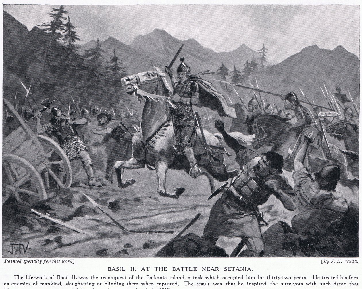 Basil II, em batalha perto de Setania 1017AD de John Harris Valda
