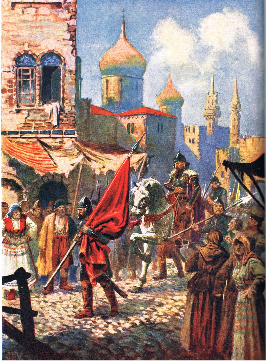 Retorno de Ivan, o Terrível, a Moscou, ilustração da "História das Nações de Hutchinson" de John Harris Valda