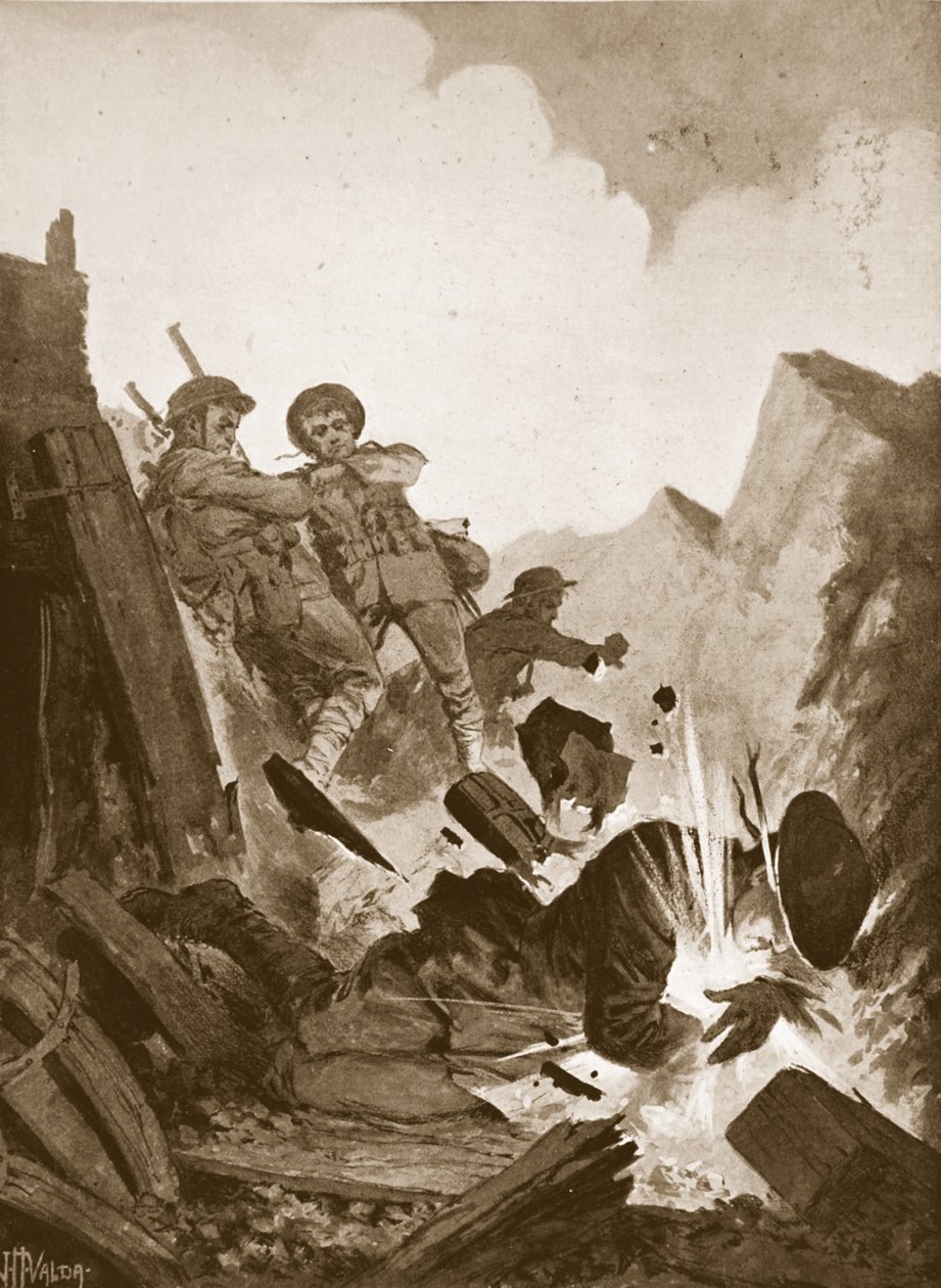 Segundo Tenente AV Smith se joga em uma bomba viva, sacrificando sua vida por seus companheiros de John Harris Valda