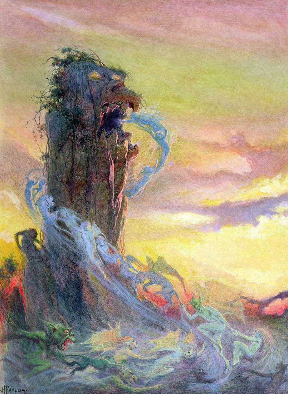 Então todos os bons e maus pensamentos voltaram para a cama (wc e crayon no papel) de John Harris Valda
