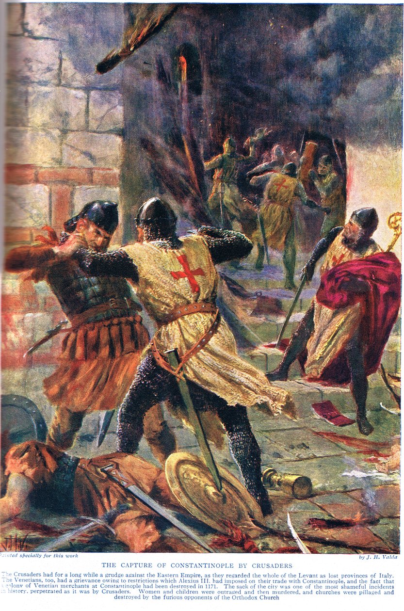 A captura de Constantinopla pelos cruzados de John Harris Valda