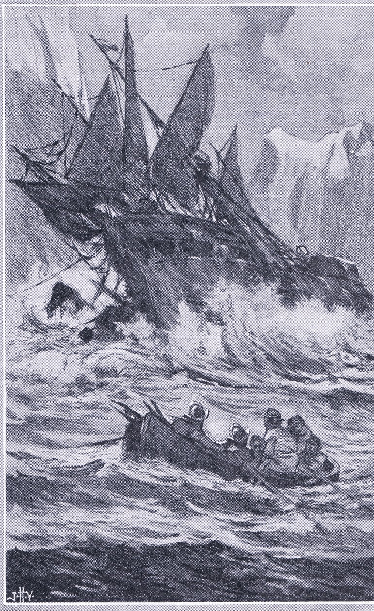 O Vittoria completou a primeira viagem ao redor do mundo em setembro de 1522, Newnes Pictorial Knowledge publicado por Newnes, c.1950s de John Harris Valda