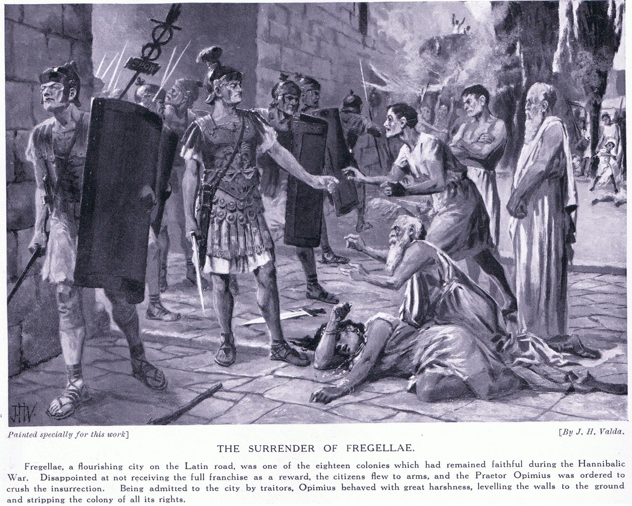 A rendição de Fregellae de John Harris Valda