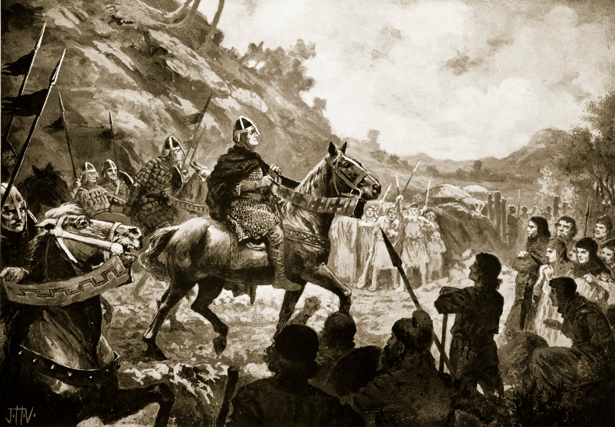 A marcha de Guilherme, o Conquistador, para o País de Gales de John Harris Valda