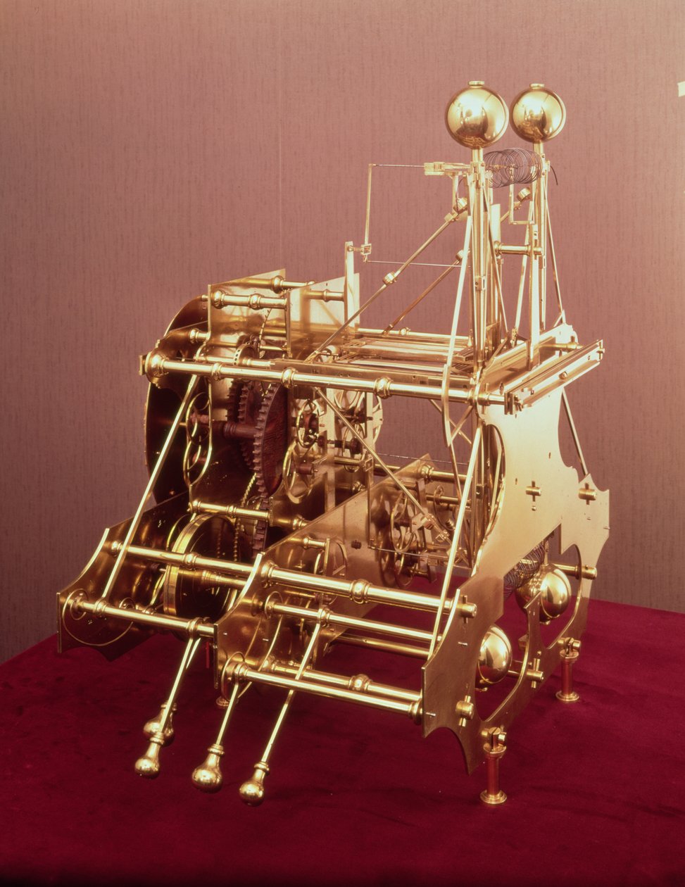 Um número Harrison 1, o primeiro relógio de navegação, c.1735 (vista traseira) de John Harrison