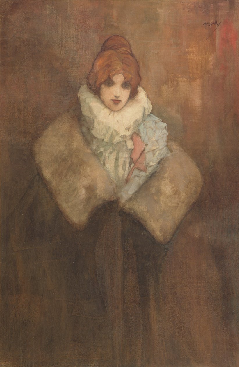 Uma Dama Eduardiana, c.1910 (aquarela sobre papel) de John Hassall