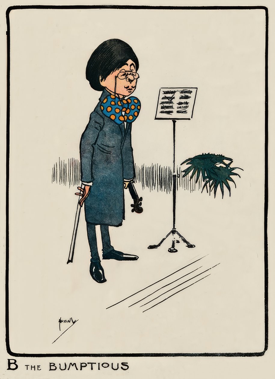 B the Bumptious - J. Hassall - desenho, 1903 de John Hassall