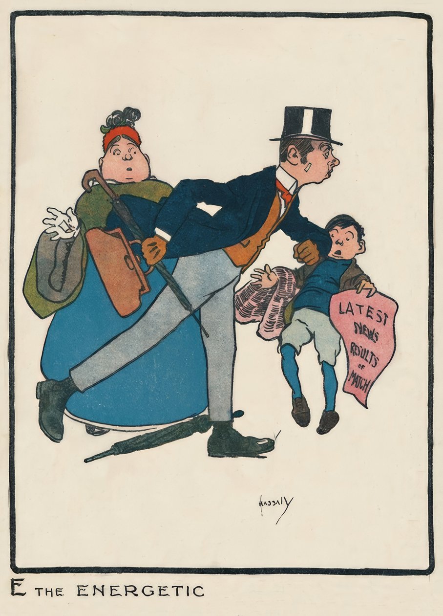 E o Energético - J. Hassall - desenho, 1903 de John Hassall