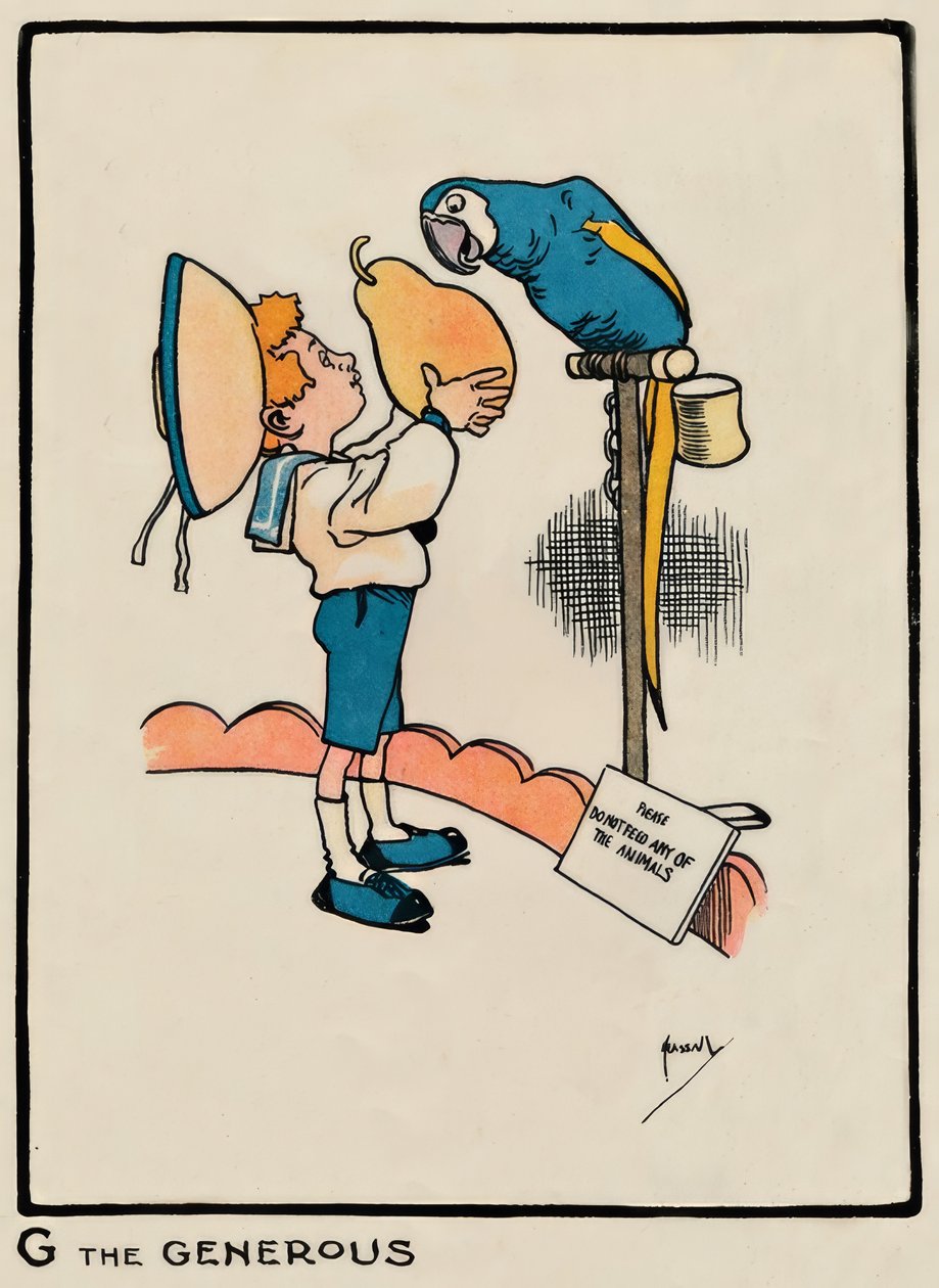 G the Generous - J. Hassall - Desenho, 1903 de John Hassall