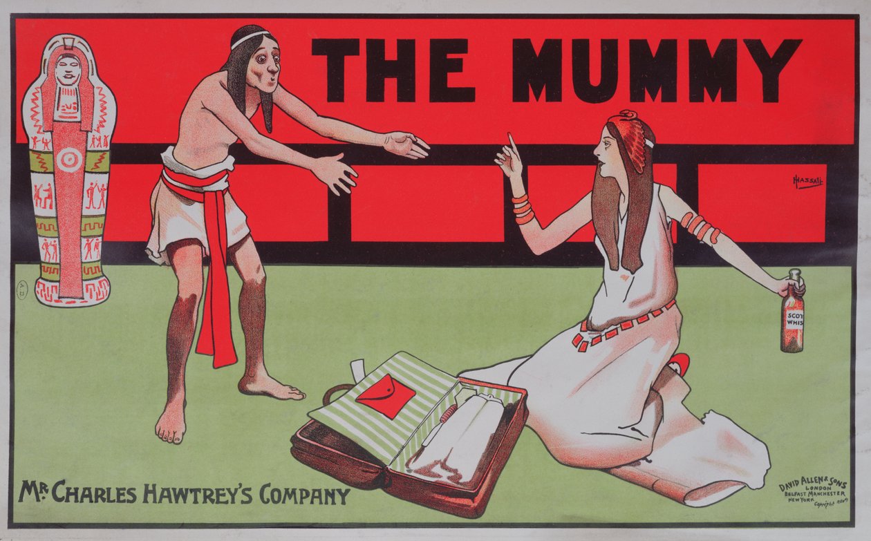 Cartaz publicitário de whisky fabricado pela empresa Charles Hawtrey, c.1900 (lito a cores) de John Hassall