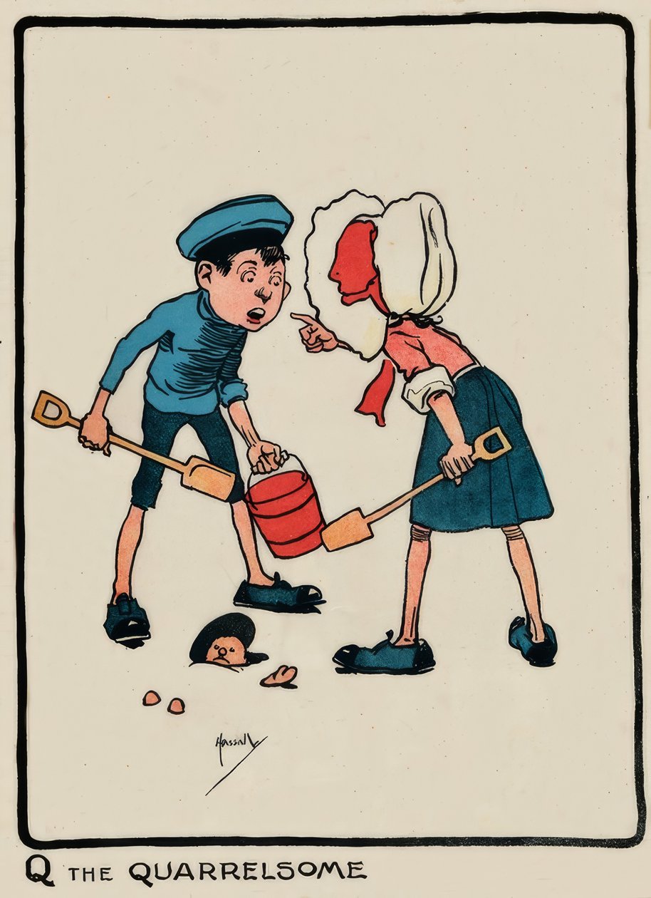 Q the Quarrelsome - J. Hassall - Zeichnung, 1903 de John Hassall