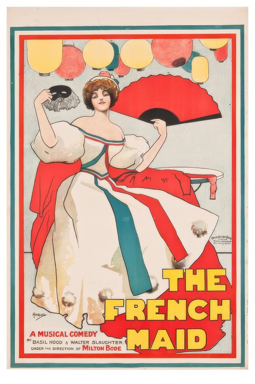 "A empregada francesa" - J. Hassall - Plakat, 1896 de John Hassall