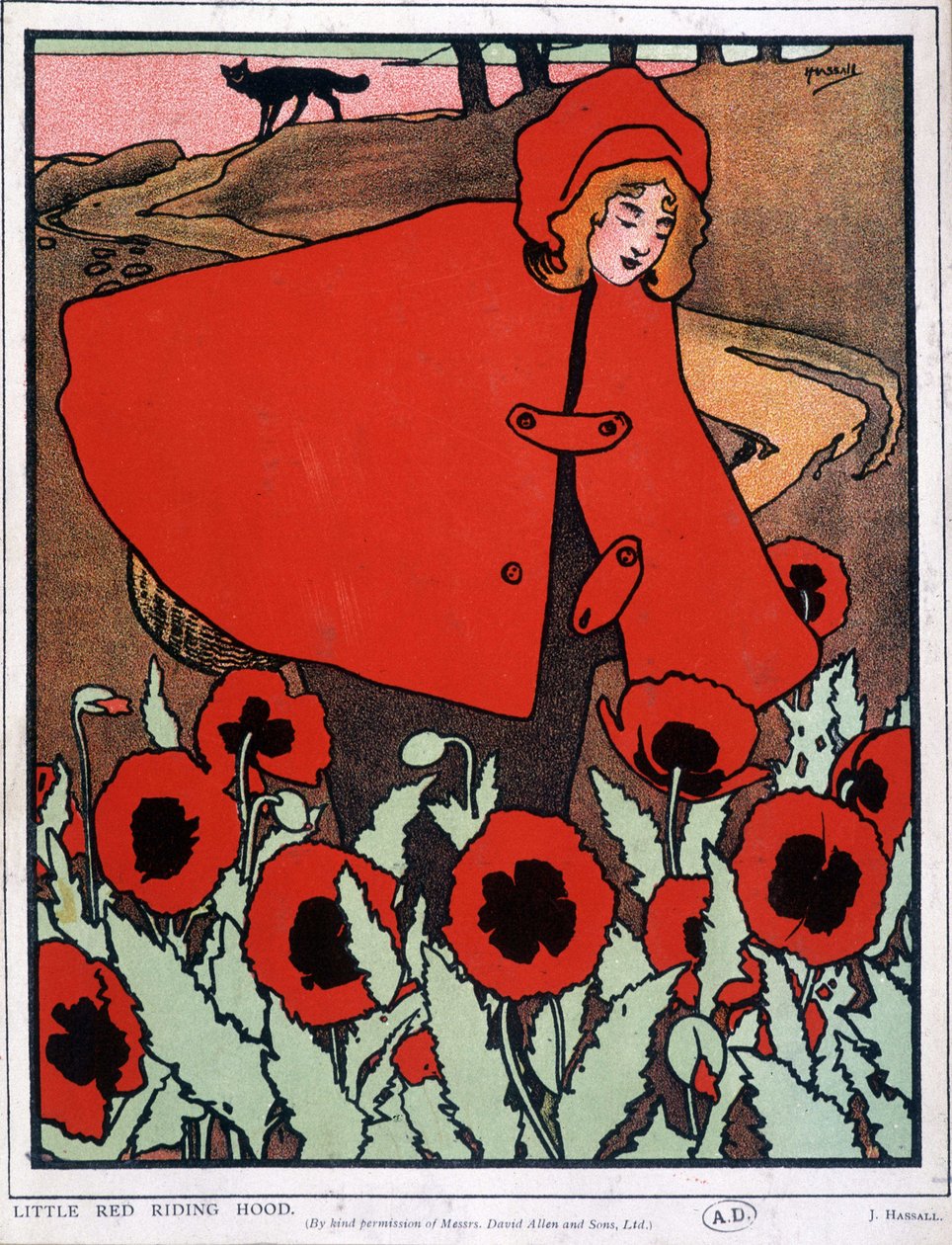The Little Red Riding Hood - Poster, por John Hassall v.1930 de John Hassall
