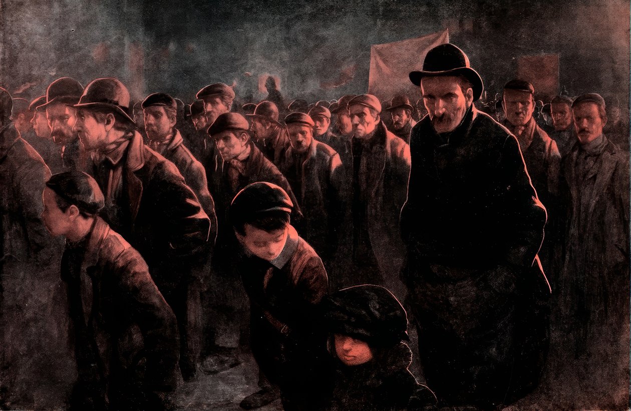 The Unemployed - J. Hassall - Desenho, C. 1911 de John Hassall