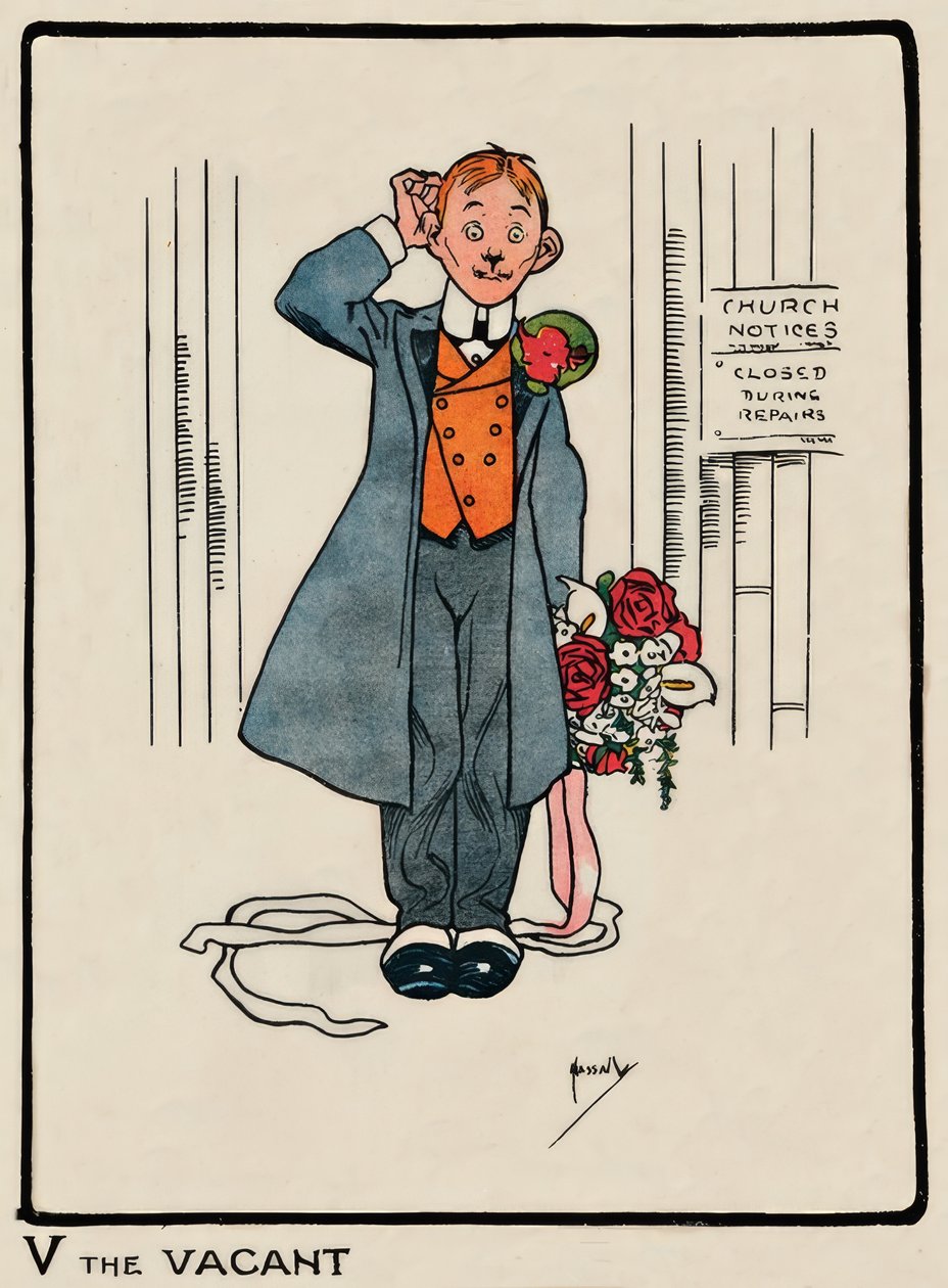 V the Vacant - J. Hassall - desenho, 1903 de John Hassall