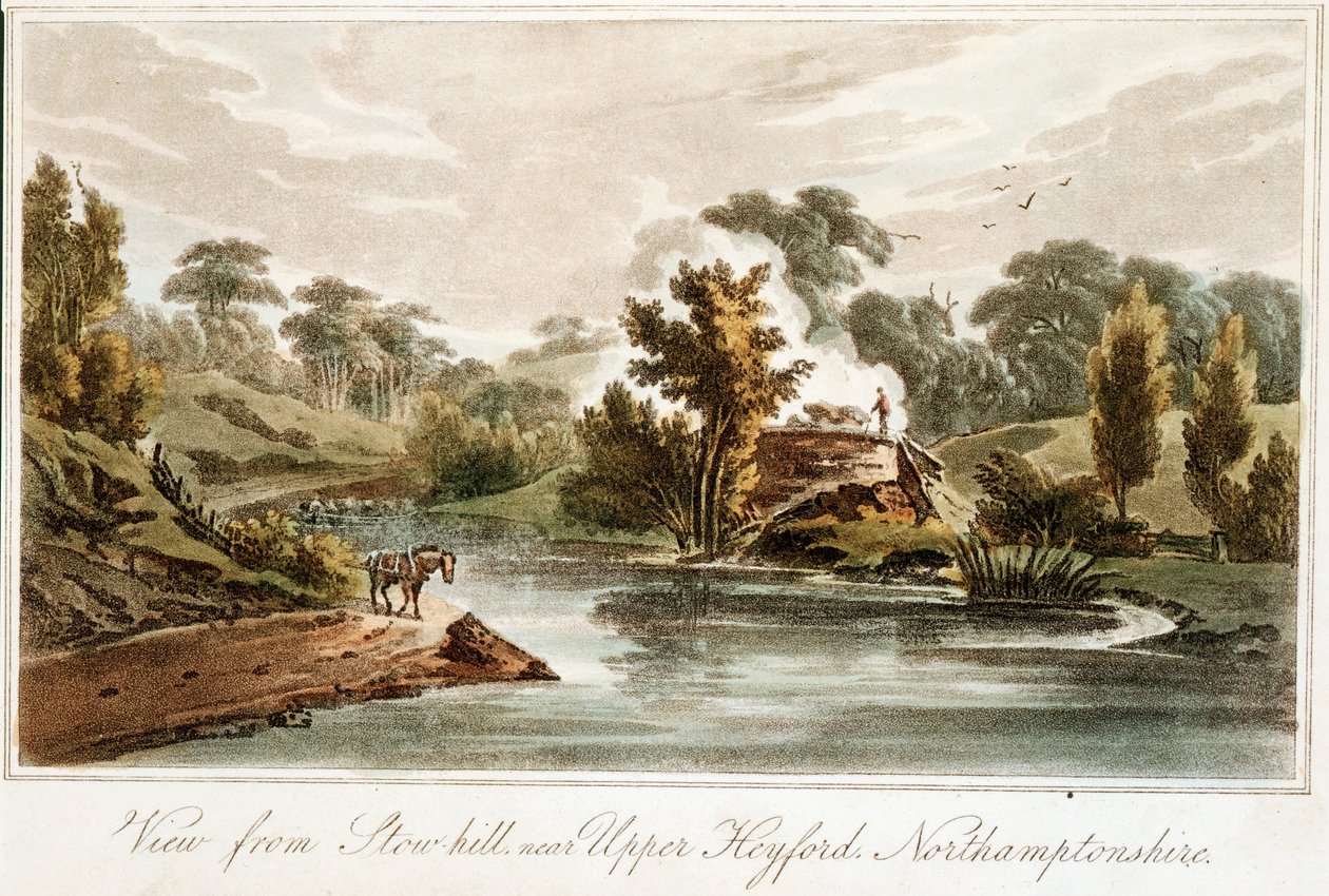 Canal de Grand Junction de Stow Hill, perto de Upper Heyford, Northamptonshire, 1819 de John Hassell
