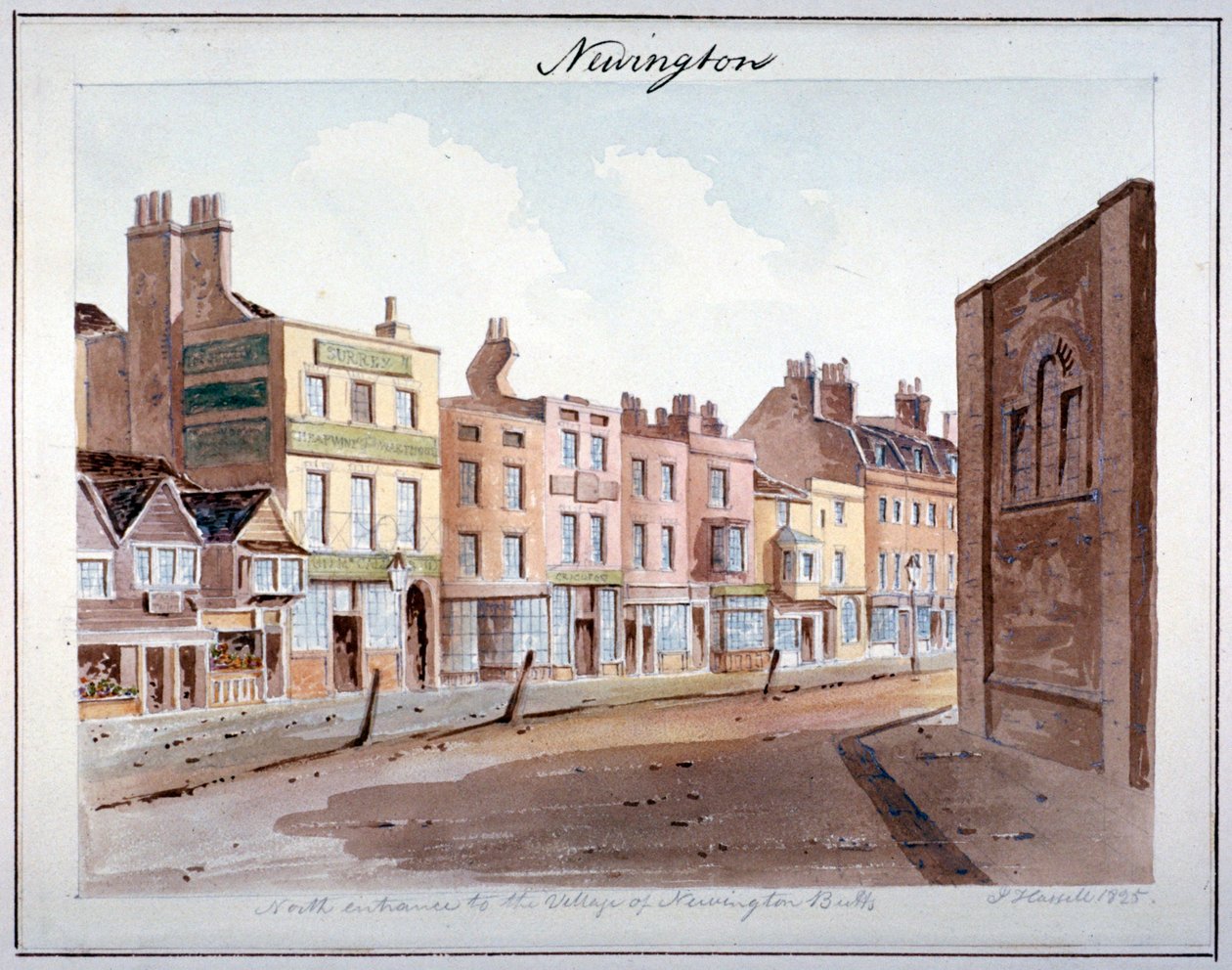 Newington, Southwark, Londres, 1825 de John Hassell