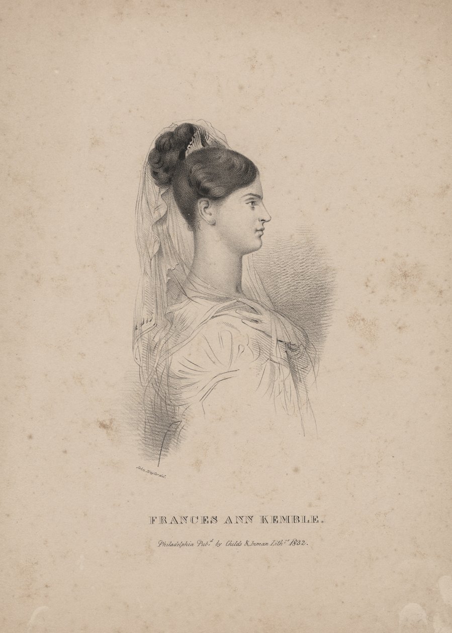 Frances Ann Kemble, lito de Childs und Inman de John Hayter